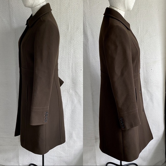 J.Crew 6 Wool Year Round Lady Coat 3/4 Midi Brown - Picture 3 of 9